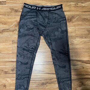 Under Armour UA Freedom Compression Leggings Tights Gray Camo - Size 2XL
